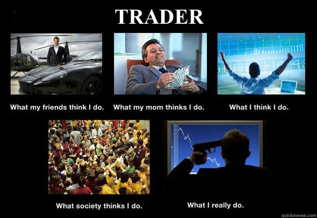 Trader Meme Memes Funny Quickmeme Caption Own.