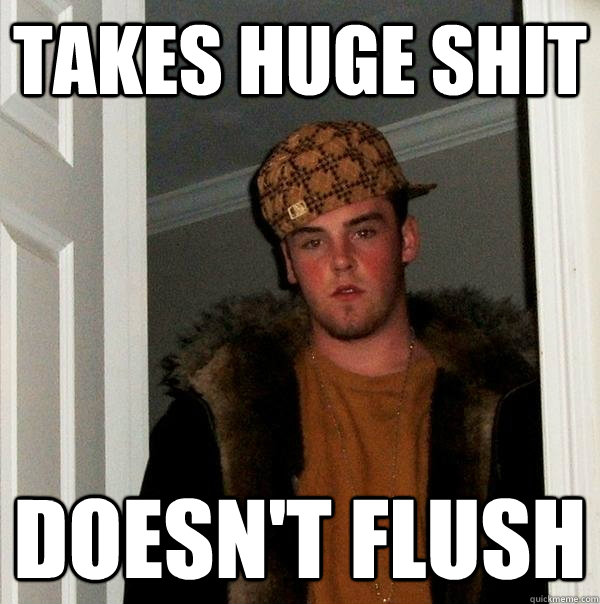 takes huge shit doesn't flush  Scumbag Steve