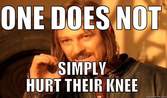 ONE DOES NOT  SIMPLY HURT THEIR KNEE Boromir