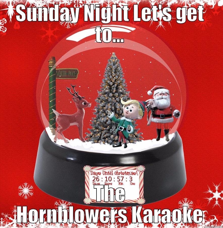 SUNDAY NIGHT LET'S GET TO... THE HORNBLOWERS KARAOKE Misc