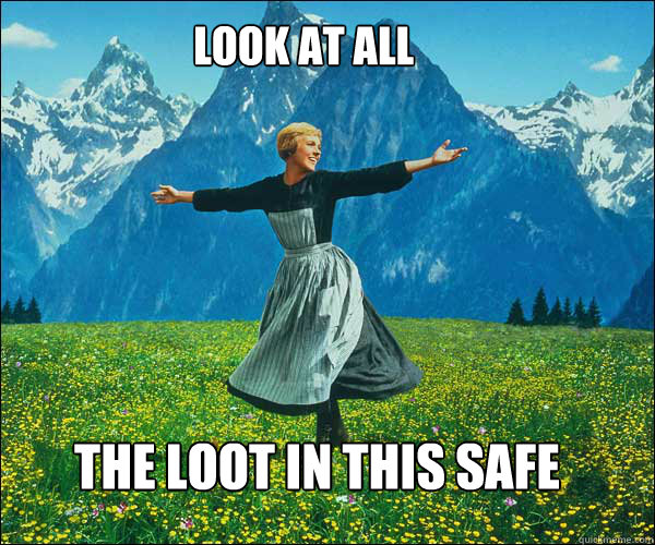 Look at all the loot in this safe  soundomusic