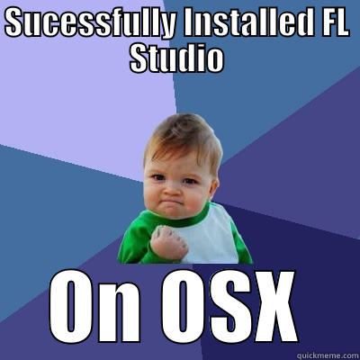 SUCESSFULLY INSTALLED FL STUDIO ON OSX Success Kid