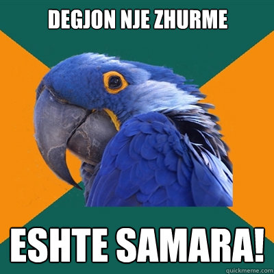 degjon nje zhurme eshte samara!  Paranoid Parrot