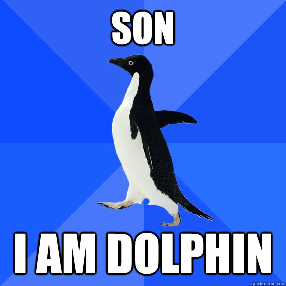 SON I AM DOLPHIN  Socially Awkward Penguin