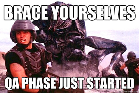 brace yourselves qa phase just started  