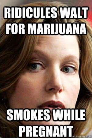 Ridicules Walt for marijuana Smokes while pregnant  Hypocrite Skyler White