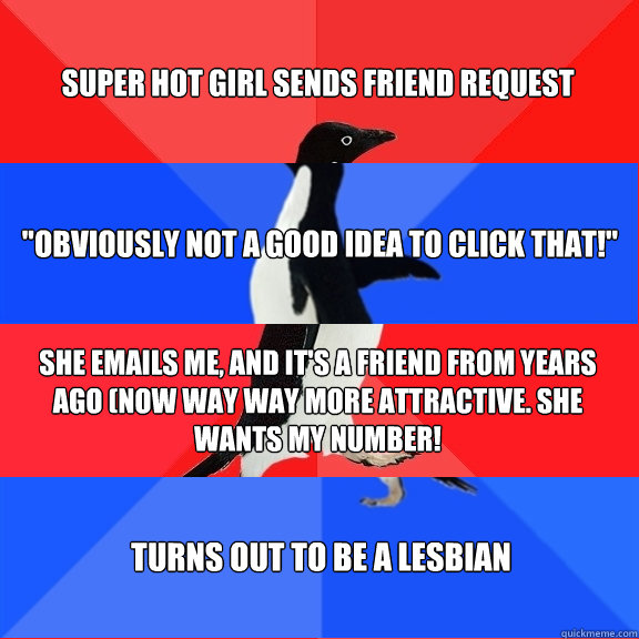 super hot girl sends friend request 