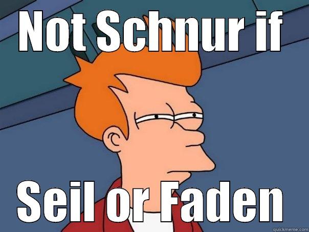 Dann man tau, Fry! - NOT SCHNUR IF SEIL OR FADEN Futurama Fry