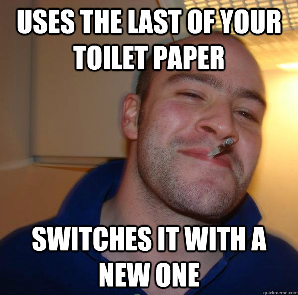 Uses the last of your toilet paper switches it with a new one - Uses the last of your toilet paper switches it with a new one  Misc