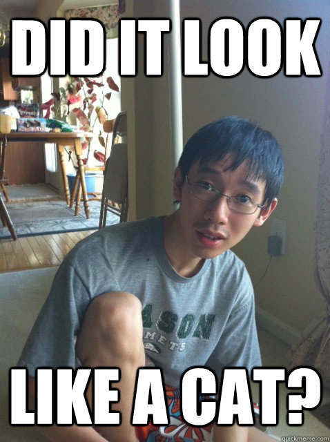 Did it look like a cat?  Sexually repressed nerd