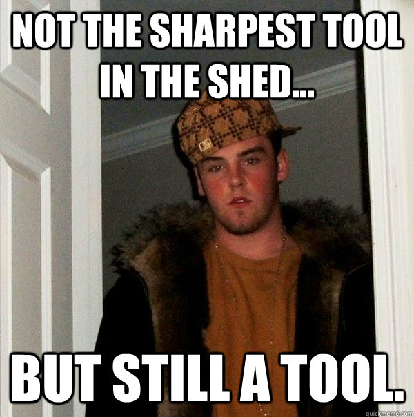 Not the sharpest tool in the shed... but still a tool.  Scumbag Steve