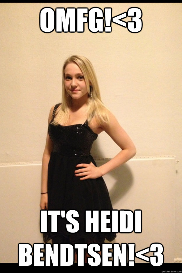 OMFG!<3 It's Heidi Bendtsen!<3  