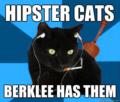 Hipster cats berklee has them  Socially Awkward Berklee Cat
