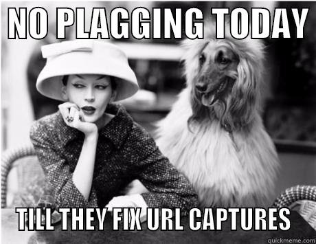  NO PLAGGING TODAY  TILL THEY FIX URL CAPTURES  Misc