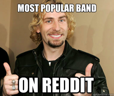 most popular band on reddit  Nickelback