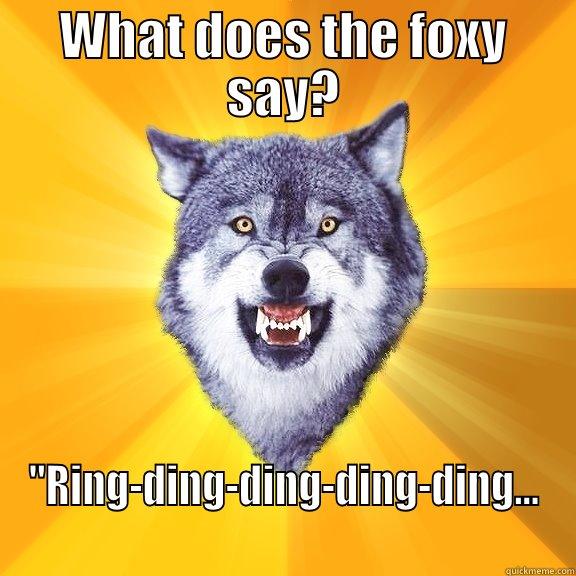 WHAT DOES THE FOXY SAY? 