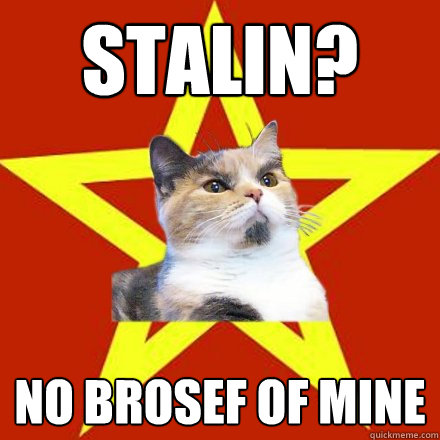 stalin? no brosef of mine - stalin? no brosef of mine  Lenin Cat