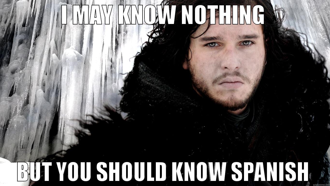 I MAY KNOW NOTHING BUT YOU SHOULD KNOW SPANISH Misc