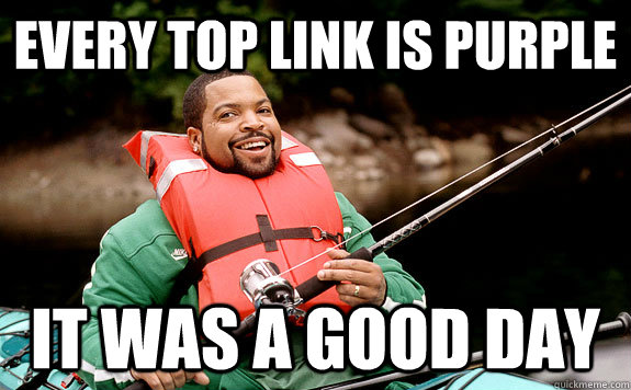 Every top link is purple It was a good day - Every top link is purple It was a good day  Success Ice Cube