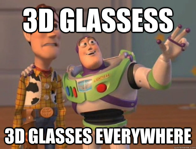 3D glassess 3d glasses everywhere - 3D glassess 3d glasses everywhere  Buzz Lightyear