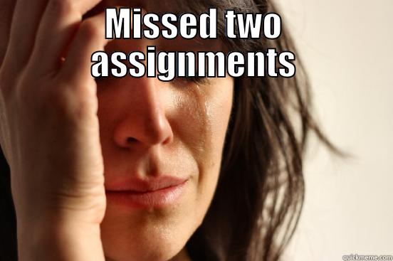 MISSED TWO ASSIGNMENTS   First World Problems