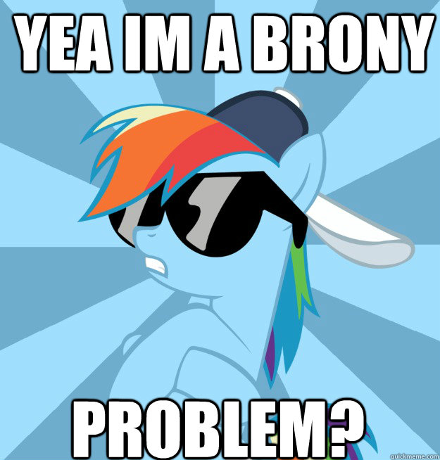 yea im a brony problem?  Socially Awesome Brony