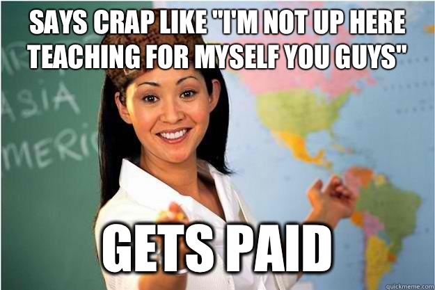 Says crap like 