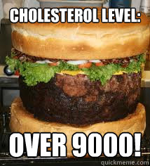 Cholesterol level: Over 9000! - Cholesterol level: Over 9000!  Big Burger