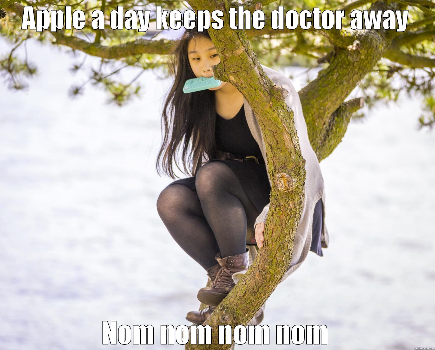 Apple a day - APPLE A DAY KEEPS THE DOCTOR AWAY NOM NOM NOM NOM Futurama Fry