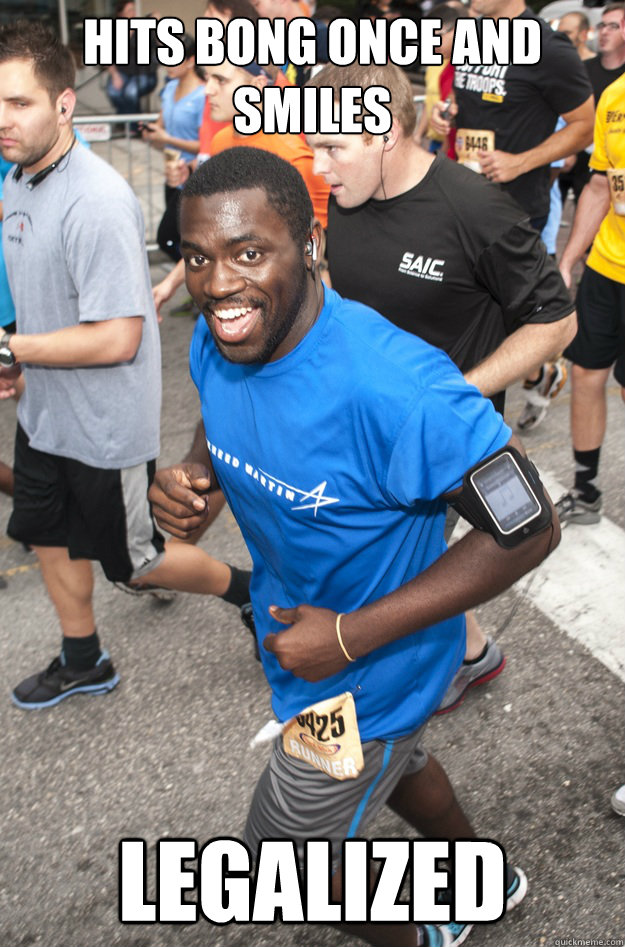 hits bong once and smiles legalized  Ridiculously Photogenic Black Guy