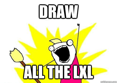 Draw all the LXL  x all the y