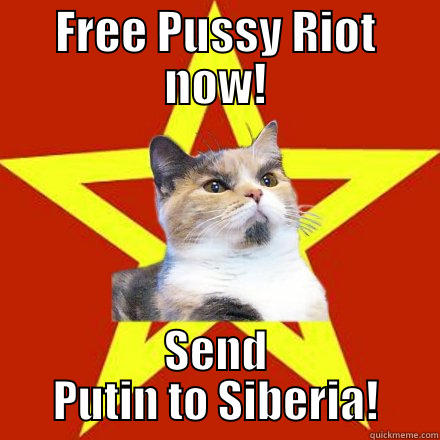 FREE PUSSY RIOT NOW! SEND PUTIN TO SIBERIA! Lenin Cat