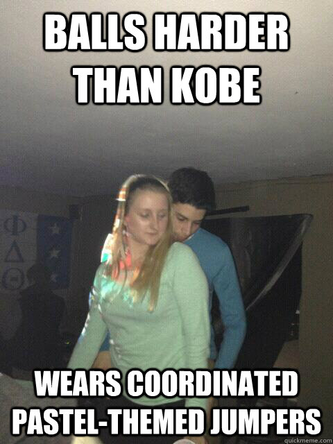 balls harder than kobe wears coordinated pastel-themed jumpers  