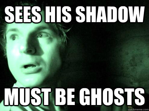 Sees his shadow must be ghosts  ghost adventures zak
