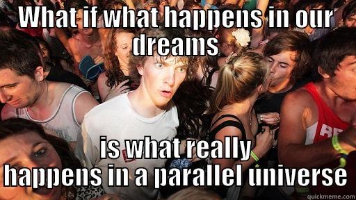 WHAT IF WHAT HAPPENS IN OUR DREAMS IS WHAT REALLY HAPPENS IN A PARALLEL UNIVERSE Sudden Clarity Clarence