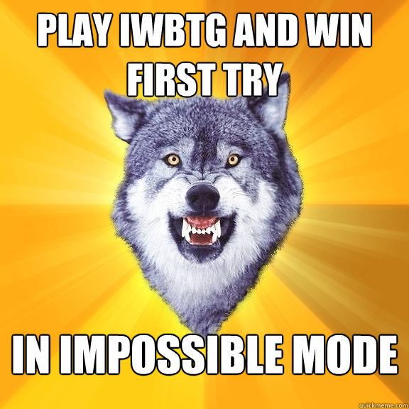 Play IWBTG and win first try In Impossible Mode  Courage Wolf