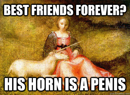 best friends forever? his horn is a penis  
