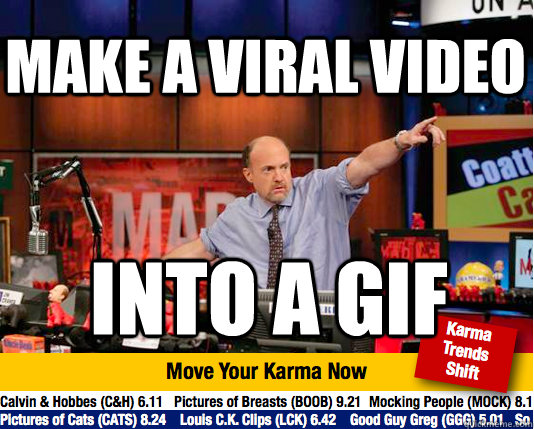 make a viral video  into a gif  Mad Karma with Jim Cramer