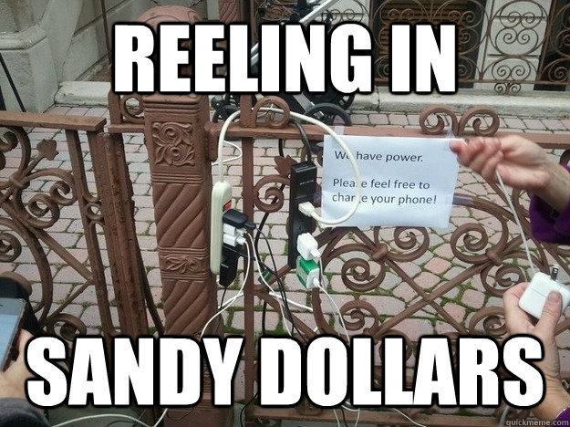 Reeling in sandy dollars  Phone Fishing
