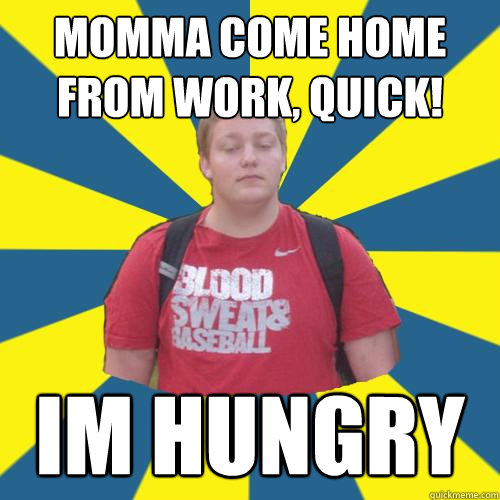 momma come home from work, quick! im hungry - momma come home from work, quick! im hungry  Lazy Son