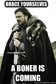 Brace Yourselves a boner is coming - Brace Yourselves a boner is coming  Brace Yourselves