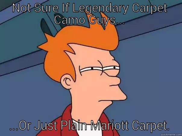 NOT SURE IF LEGENDARY CARPET CAMO GUYS... ...OR JUST PLAIN MARIOTT CARPET. Futurama Fry