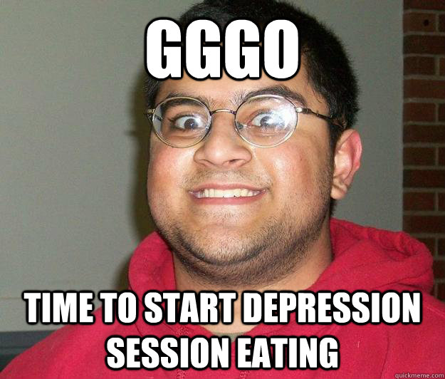 GGGO Time to Start Depression Session Eating  Nerdy indian boy
