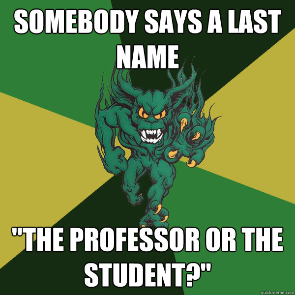 Somebody says a last name 