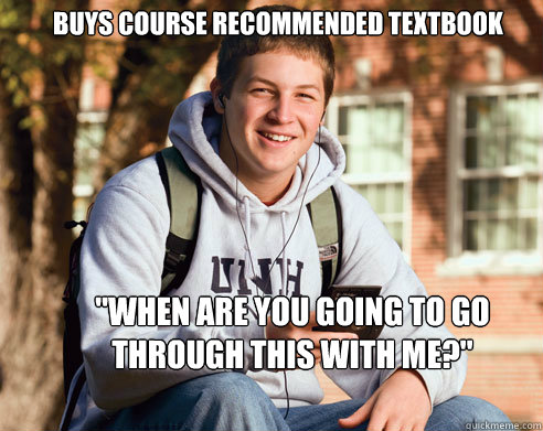 Buys course recommended textbook 