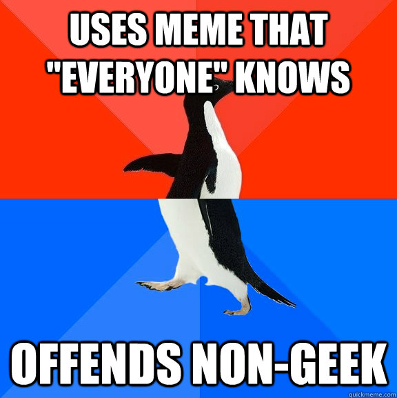 Uses meme that 