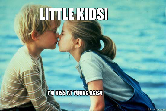 Little kids! Y U kiss at young age?!  Little Kids Kissing