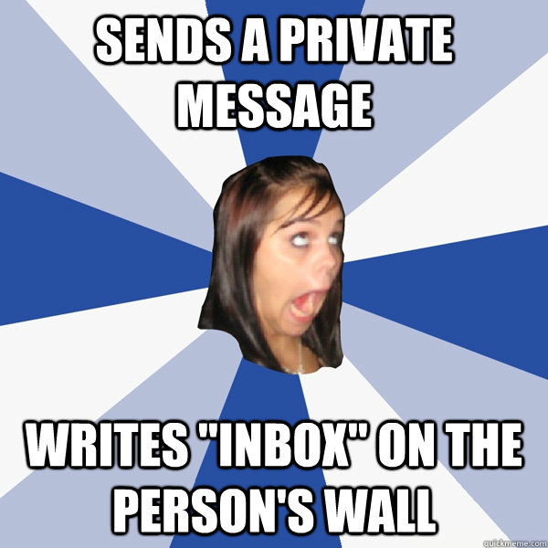 sends a private message writes 