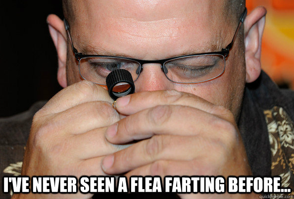 I've never seen a flea farting before...  