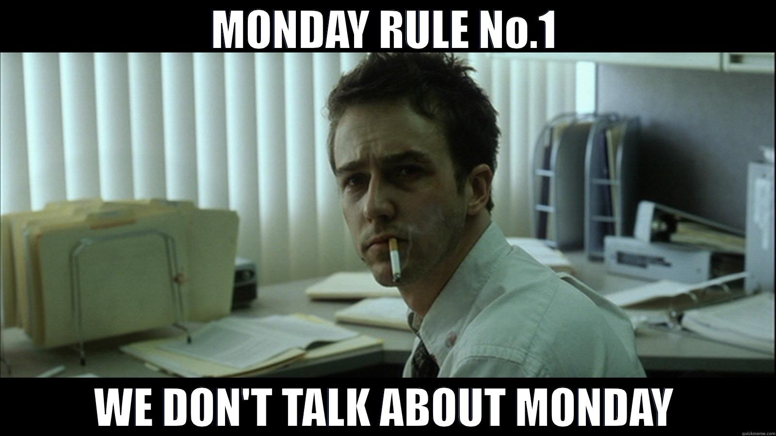 MONDAY RULE NO.1 WE DON'T TALK ABOUT MONDAY Misc